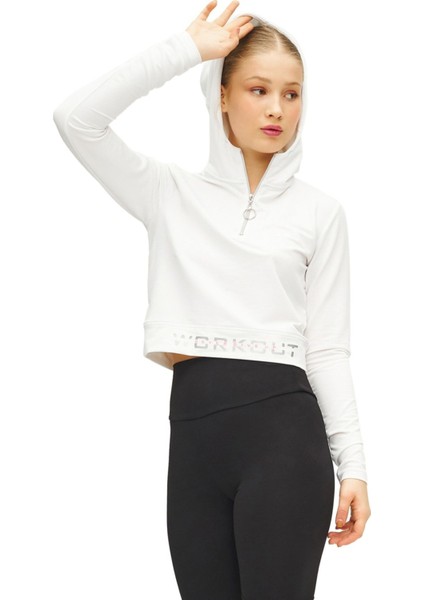 Spor Alt Üst Takım Bisikletçi Kısa Şort ve Kapşonlu Uzun Kollu Body Ikili Takım