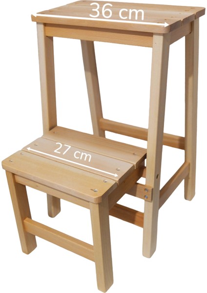 Ahşap Merdiven Tabure – 2 Basamaklı - Sağlam, Şık ve El Yapımı fiyatları