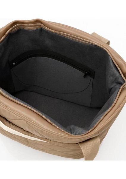 Orijinal Puf Kumaş Kabartmalı Kapitone Shopper Omuz Çanta Şişme Tote Paraşüt Kumaş Kol Çanta Büyük fiyatları