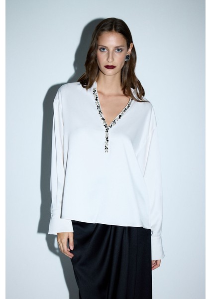 Uzun Kollu Gömlek Kemik 13044355001