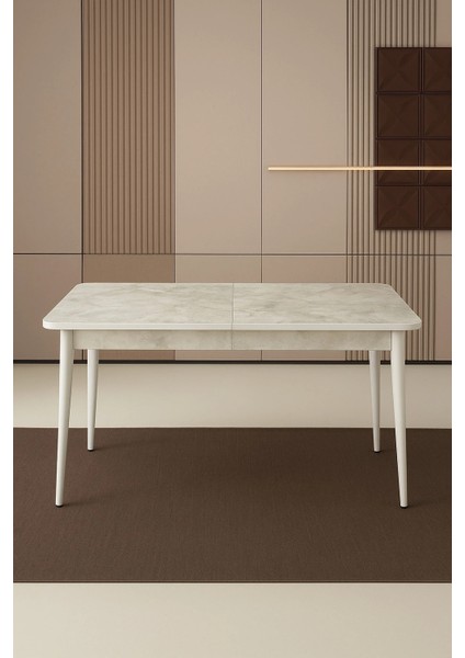 Rambla Ortadan Açılır Büyüyen Yemek Masası Mermer Desenli 90X160CM fiyatları