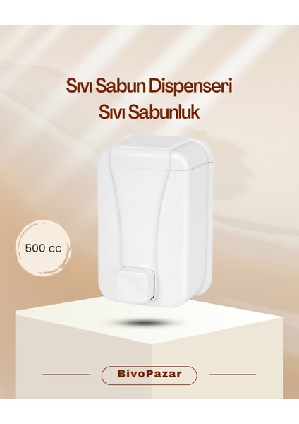 Sıvı Sabunluk Sabun Dispenseri Duvara Monte 500 cc