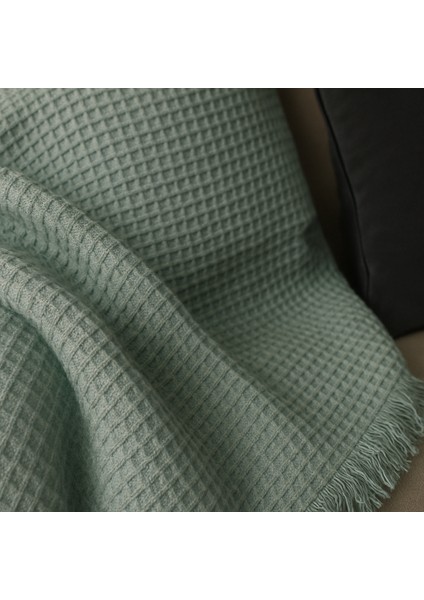 Pamuklu Dokulu Ekru Koltuk Şalı 170X220 cm – Saçaklı Tv Battaniyesi & Dekoratif Koltuk Örtüsü fiyatları