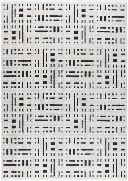 Rio C3010A Beyaz Antrasit Serisi Salon Oturma Yatak Odası Halısı