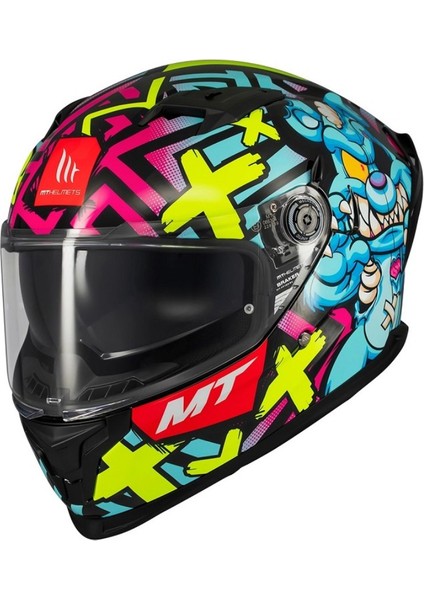 mt Braker Sv Crazy Teddy B7 Parlak Çoklu Renk Kapalı Kask