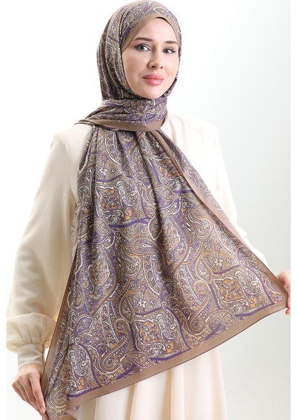 Karaca Desenli Mio Şal 82011-05 Toprak Mor