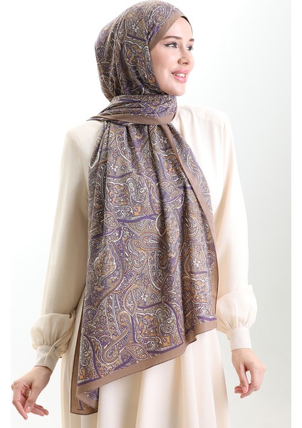 Karaca Desenli Mio Şal 82011-05 Toprak Mor modelleri