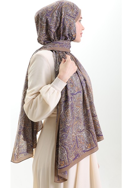 Karaca Desenli Mio Şal 82011-05 Toprak Mor fırsatları