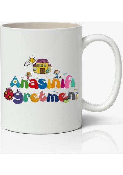 Kişiye Özel Anasınfı Öğretmeni Beyaz Kupa - Öğretmenler Günü