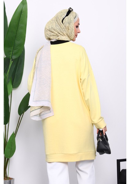 Sarı Bisiklet Yaka Modal Tunik fırsatları