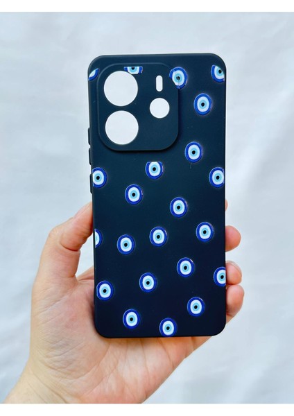 Xiaomi Redmi Note 14 Nazar Boncuk Desenli Silikon Darbe Emici Klasik Korumalı Rubber Kılıf fiyatları