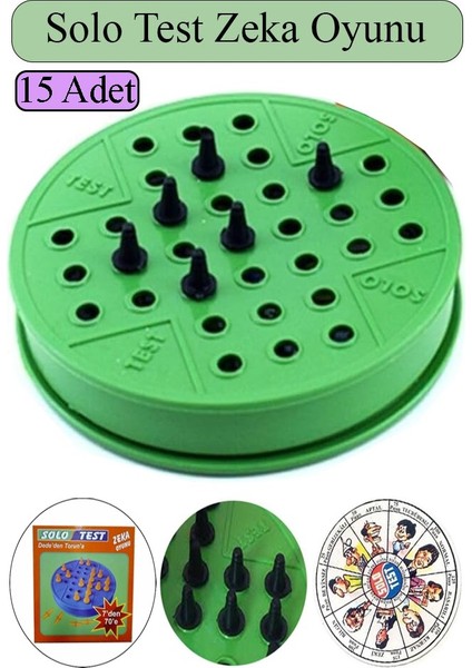 Solo Test Zeka Oyunu 15 Adet Plastik Solotest Beyin Jimnastiği Oyuncak Karne Sınıf Çocuk Hediyesi Dededen Toruna