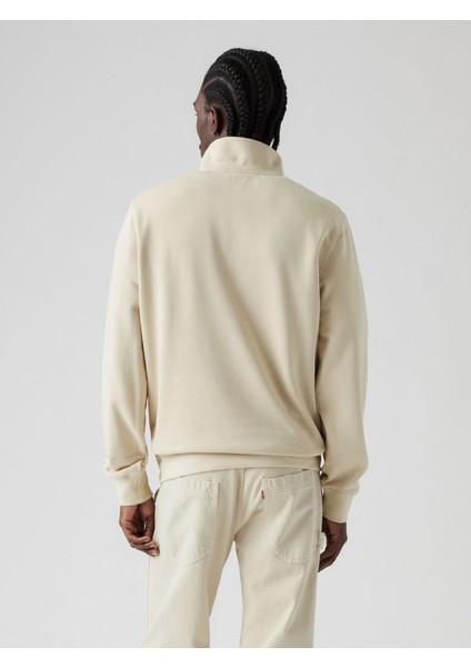Erkek Krem Rengi Fermuar Yaka Sweatshirt 001TU-0002 fiyatları