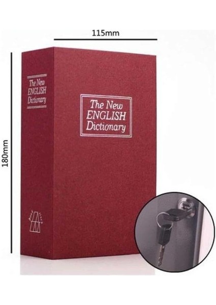 Kitap Görünümlü Gizli Kasa Büyük Boy Anahtarlı Kilitli Para Kasası - M615R099-K69615 fırsatları