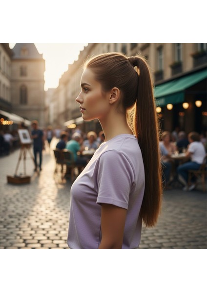 Lastik Tokalı At Kuyruğu Düz / Kumral