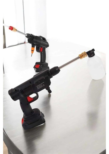 Şarjlı Oto Yıkama Tabancası Su Basınçlı Hazneli Bataryalı - M872K958-R79872 modelleri