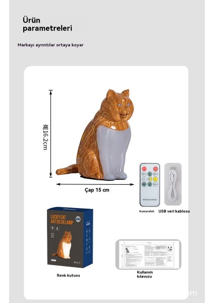 Başucu Yatak Odası USB Kedi Süsleri Dekoratif Gece Işığı (Yurt Dışından) indirimleri