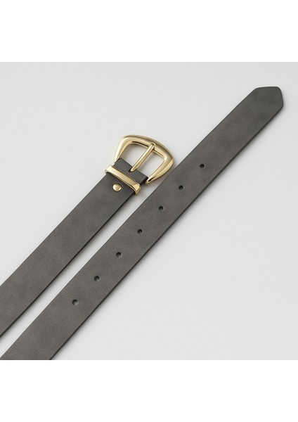 Gold Tokalı Deri Görünümlü Kadın Kemer modelleri