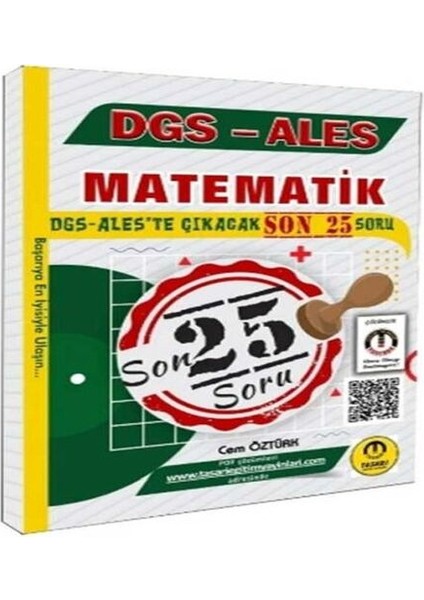 Tasarı Dgs Ales Matematik Son 25 Çıkacak Soru Bankası