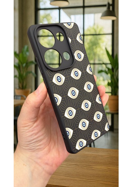Redmi Note 13 4g Evıl Eye Desenli Uyumlu Silikon Darbe Emici Klasik Korumalı Rubber Kılıf modelleri