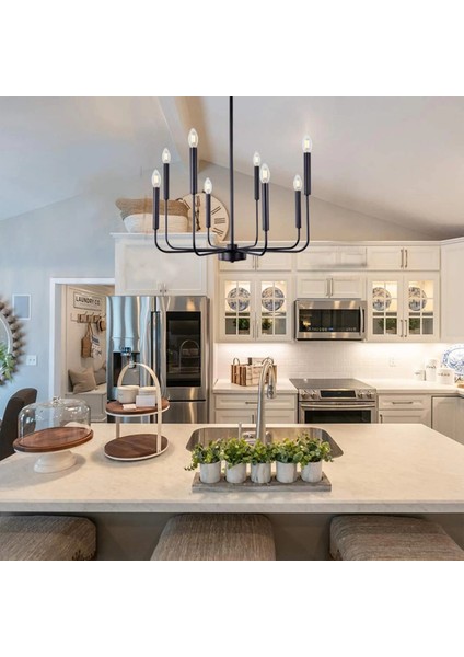 Wayli 8'li Modern Siyah Avize fiyatları