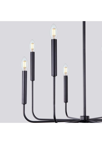 Wayli 8'li Modern Siyah Avize fırsatları