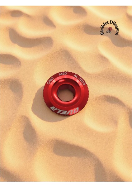 Bisiklet Aynakol Kapağı Vidası - Alüminyum Alaşım Krank Sabitleme Cıvatası Kırmızı