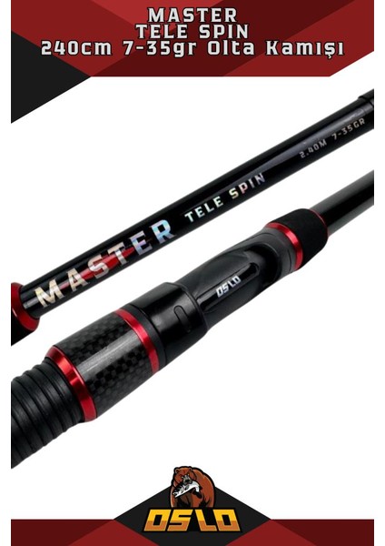 Next 4000 240CM 7-35GR Oslo Master Tele Rapala Maket Balık Spin Olta Takımı Seti