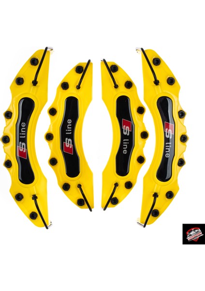Sarı S-Line 4'lü Kaliper Seti Yapıştırma Logolu