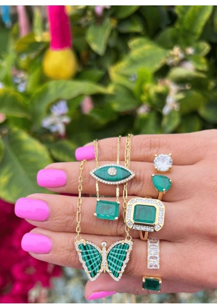 Altın Kaplama Buz Mavi Paraiba Kare Taş Kibar ve Zarif 925 Ayar Gümüş Yüzük Farklı Renk Çalışılır fiyatları