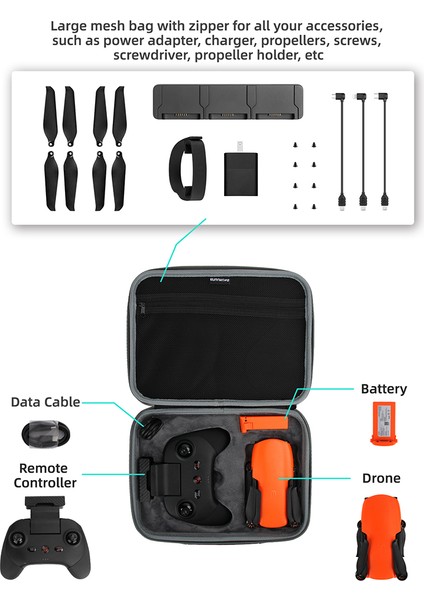 Sunnylıfe EVO-B357 Evo Nano/nano+ Rc Drone Gövde Koruyucu Saklama Çantası El Çantası Koruma Kutusu (Yurt Dışından) indirimleri