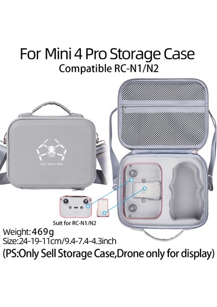 Djı Mini 4 Pro Eva Darbeye Dalı Taşıma Çantası Drone Rc-N1 / N2 Kontrol Cihazı Çapraz Askılı Çanta (Yurt Dışından) fırsatları
