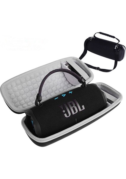 Charge 6 Hoparlör Taşıma Çantası Eva Sert Kabuklu Darbeye Dalı Saklama Çantası Omuz Askılı - Siyah / Gri (Yurt Dışından)