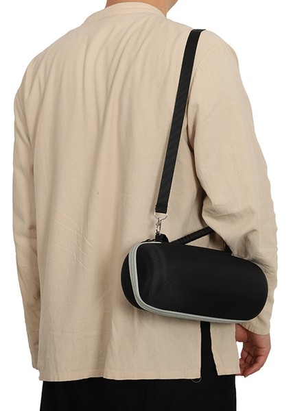 Charge 6 Hoparlör Taşıma Çantası Eva Sert Kabuklu Darbeye Dalı Saklama Çantası Omuz Askılı - Siyah / Gri (Yurt Dışından) fiyatları