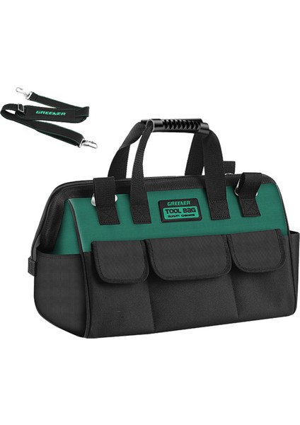 Greener 18 Inç Kanvas Alet Çantası, Güvenlik Yansıtıcı Şeritler, Büyük Kapasiteli Çok Cepli, Geniş Ağızlı, Ayarlanabilir Omuz Askılı Alet Çantası (Yurt Dışından) fiyatları