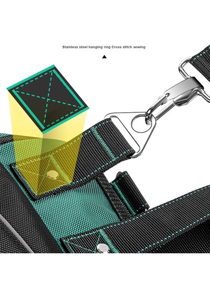 Greener 18 Inç Kanvas Alet Çantası, Güvenlik Yansıtıcı Şeritler, Büyük Kapasiteli Çok Cepli, Geniş Ağızlı, Ayarlanabilir Omuz Askılı Alet Çantası (Yurt Dışından) fırsatları