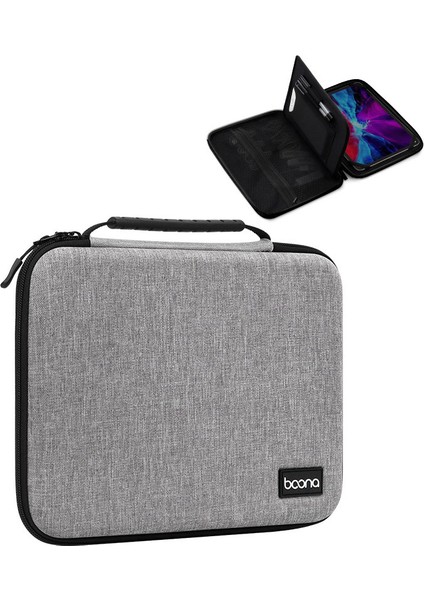 Baona iPad Pro 11 Inç Saklama Kutusu Darbeye Dalı Eva Sert Kabuklu Taşıma Çantası Tablet El Çantası - Gri (Yurt Dışından)