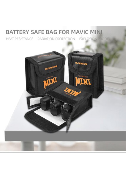 Sunnylıfe DC296 Çizilmeye Dalı Patlamaya Dalı Pil Güvenli Çanta Yangına Dalı Pil Koruyucu Saklama Kutusu Djı Mini Se/2/mavic Mini Için (3 Adet Pil Versiyonu) (Yurt Dışından) fiyatları
