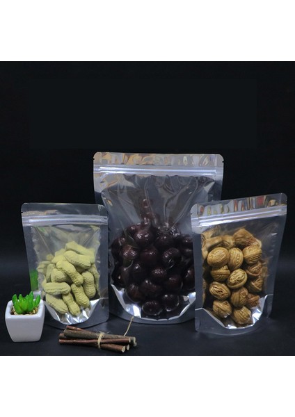 MX-067 100 Adet 12X17+4CM 20C Alüminyum Folyo Ayakta Duran Sızdırmazlık Poşeti Gıda Ambalaj Poşeti (Bpa Içermez, Fda Yoktur) (Yurt Dışından) indirimleri