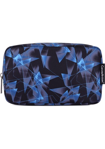 Canvasartısan H11-S11 Polyester Küçük Saklama Kutusu Elmas Dokulu Tasarım Telefon Fare Taşıma Çantası Dijital Aksesuar Çantası - Mavi (Yurt Dışından)