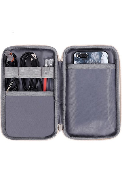 Canvasartısan H9-S21 Suluboya Tüy Desenli Kulaklık Fare Şarj Cihazı Dijital Aksesuarlar Saklama Çantası Taşıma Kılıfı (Yurt Dışından) fiyatları