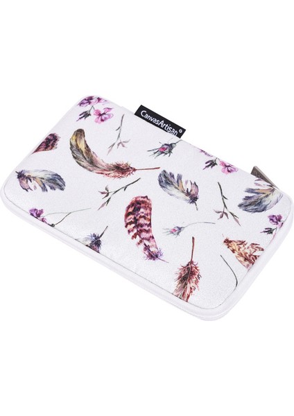 Canvasartısan H9-S21 Suluboya Tüy Desenli Kulaklık Fare Şarj Cihazı Dijital Aksesuarlar Saklama Çantası Taşıma Kılıfı (Yurt Dışından) fırsatları