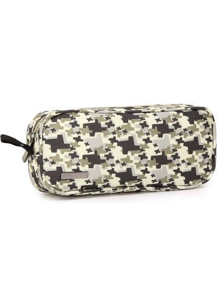 Lısen Dijital Aksesuarlar Naylon Fermuarlı Çanta Veri Kablosu U-Disk Güç Bankası Şarj Cihazı Saklama Çantası - Dijital Kamuflaj (Yurt Dışından)