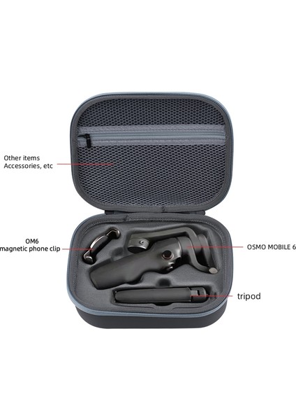 Brdrc DJI-9537 Osmo Mobile 6 Için Drone Taşıma Çantası, Taşınabilir Seyahat Gimbal Sabitleyici Saklama Çantası, Kutu El Çantası - Koyu Gri (Yurt Dışından) indirimleri