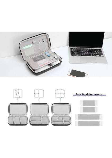 MD136 Eva Düzenleyici Seyahat USB Kablo Aksesuarları Çantası Kablolar, Adaptörler ve Şarj Cihazları Için (Yurt Dışından) fırsatları