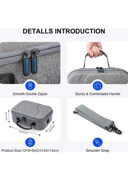 Devaso Meta Quest 3 Vr Gözlük Saklama Çantası Için Yükseltilmiş Sürüm Omuz Askılı Naylon Taşıma Çantası (Yurt Dışından) indirimleri