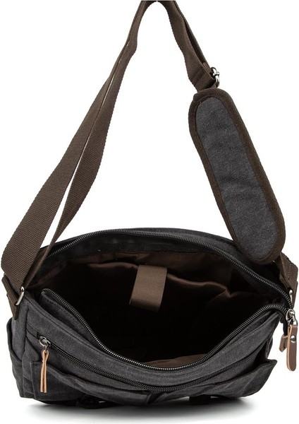 Kanvas Kumaş Astarlı Postacı Çantası: Hem Şık Hem Pratik Siyah