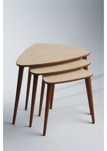 3'lü Zigon Sehpa Tokyo Model Üçgen Zigon Sehpa