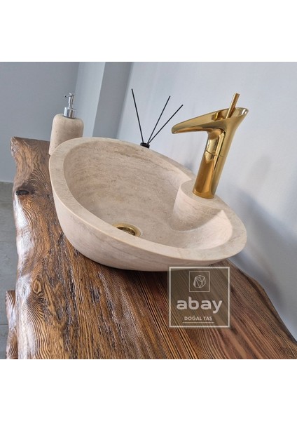 Traverten Batarya Çıkışlı Elips Lavabo fırsatları