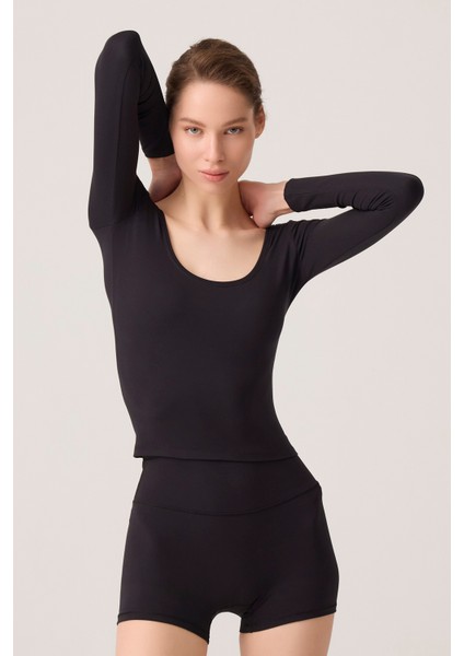 x Ece Siyah Halter Yaka Top Halter Tank